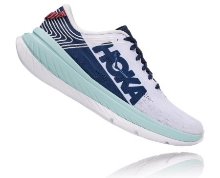 Hoka One One Carbon X Moški Road Tekaški Čevlji Bela / Modra SI-961835G